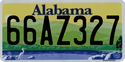 AL license plate 66AZ327