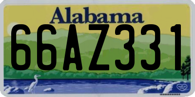 AL license plate 66AZ331