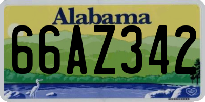 AL license plate 66AZ342