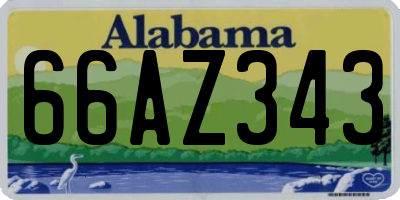 AL license plate 66AZ343