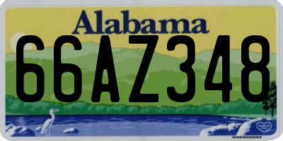 AL license plate 66AZ348