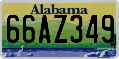 AL license plate 66AZ349
