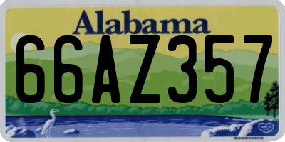 AL license plate 66AZ357