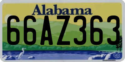 AL license plate 66AZ363