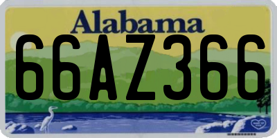 AL license plate 66AZ366