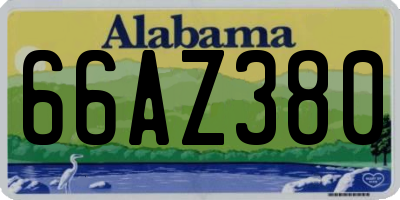 AL license plate 66AZ380
