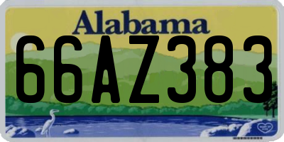 AL license plate 66AZ383