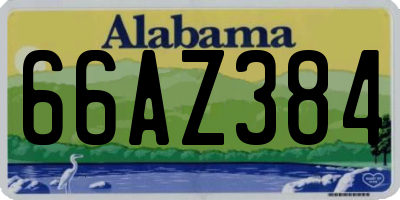 AL license plate 66AZ384