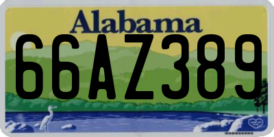 AL license plate 66AZ389