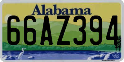 AL license plate 66AZ394