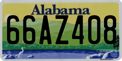 AL license plate 66AZ408