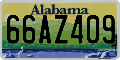 AL license plate 66AZ409