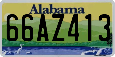 AL license plate 66AZ413