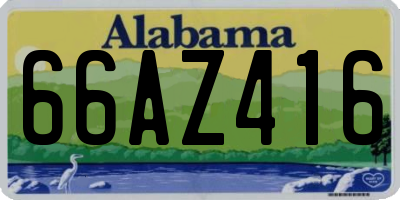 AL license plate 66AZ416