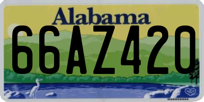 AL license plate 66AZ420