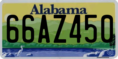 AL license plate 66AZ450