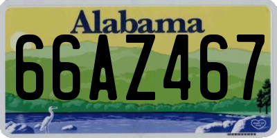 AL license plate 66AZ467