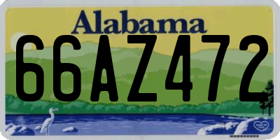 AL license plate 66AZ472