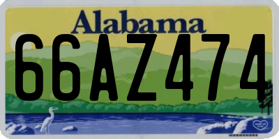 AL license plate 66AZ474