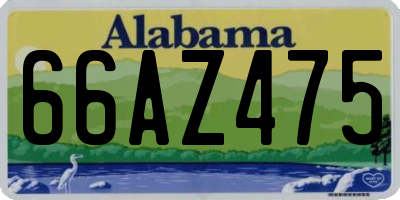 AL license plate 66AZ475