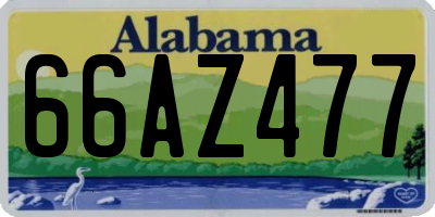 AL license plate 66AZ477