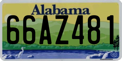 AL license plate 66AZ481