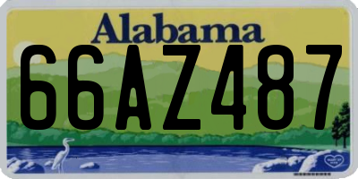 AL license plate 66AZ487