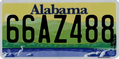 AL license plate 66AZ488
