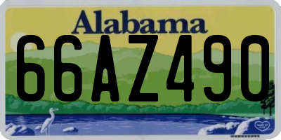 AL license plate 66AZ490
