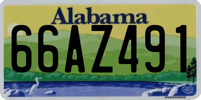 AL license plate 66AZ491