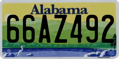 AL license plate 66AZ492