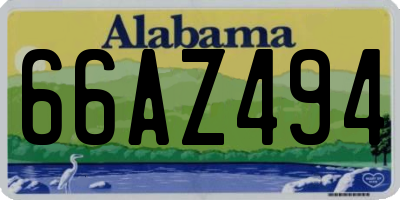 AL license plate 66AZ494