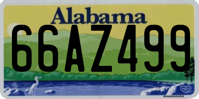 AL license plate 66AZ499