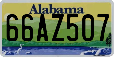 AL license plate 66AZ507