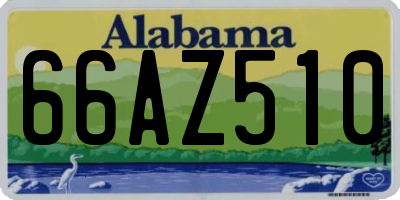 AL license plate 66AZ510