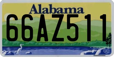 AL license plate 66AZ511