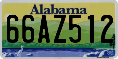 AL license plate 66AZ512