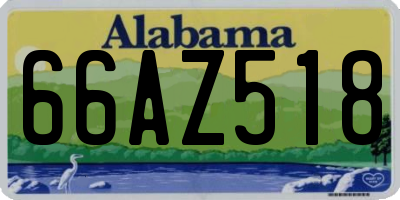 AL license plate 66AZ518