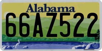 AL license plate 66AZ522