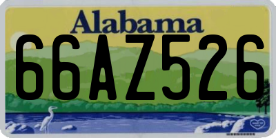 AL license plate 66AZ526