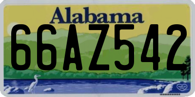 AL license plate 66AZ542