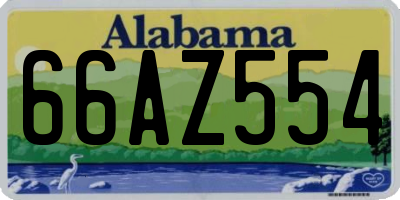 AL license plate 66AZ554