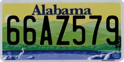AL license plate 66AZ579
