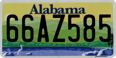 AL license plate 66AZ585