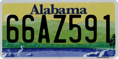 AL license plate 66AZ591