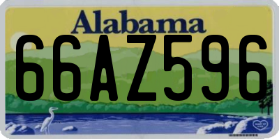 AL license plate 66AZ596