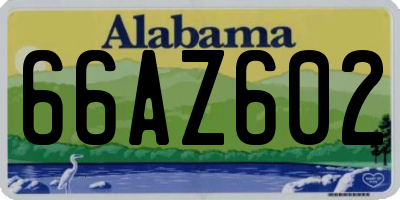 AL license plate 66AZ602
