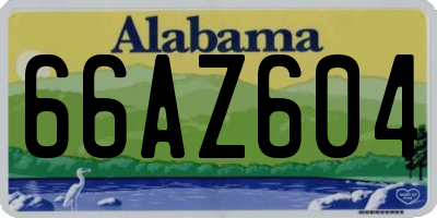 AL license plate 66AZ604