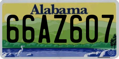AL license plate 66AZ607
