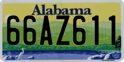AL license plate 66AZ611
